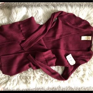 Maroon Sweater Cardigan M
